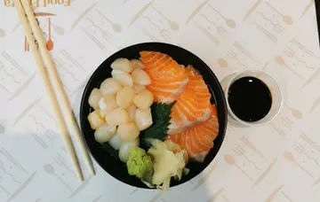 三文魚元貝飯