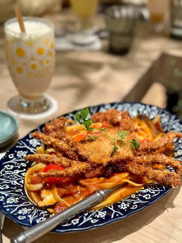 炸軟殼蟹扁意粉