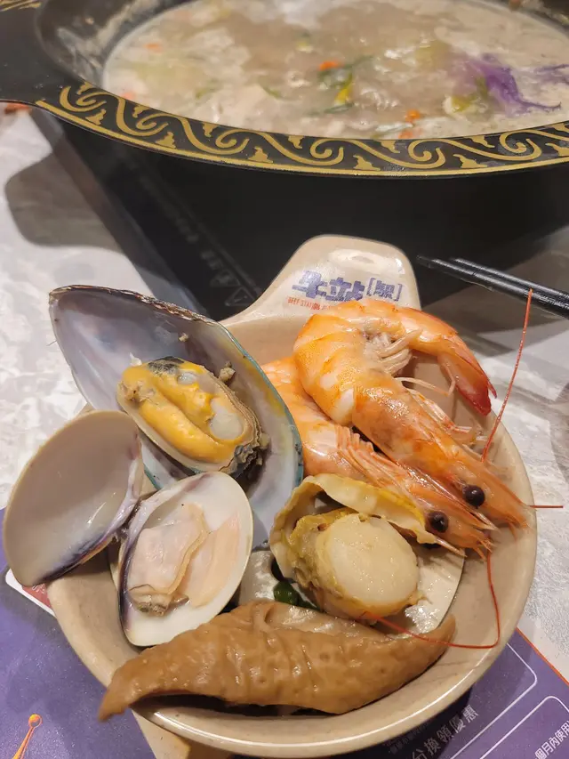 沙白、青口、海蝦、帆立貝