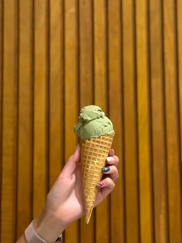 Gelato今次揀左開心果味😋
超級濃既開心果 好似食緊開心果蓉咁
雪糕柔滑 最重要係個cone食到最後都仲係脆架!!!!