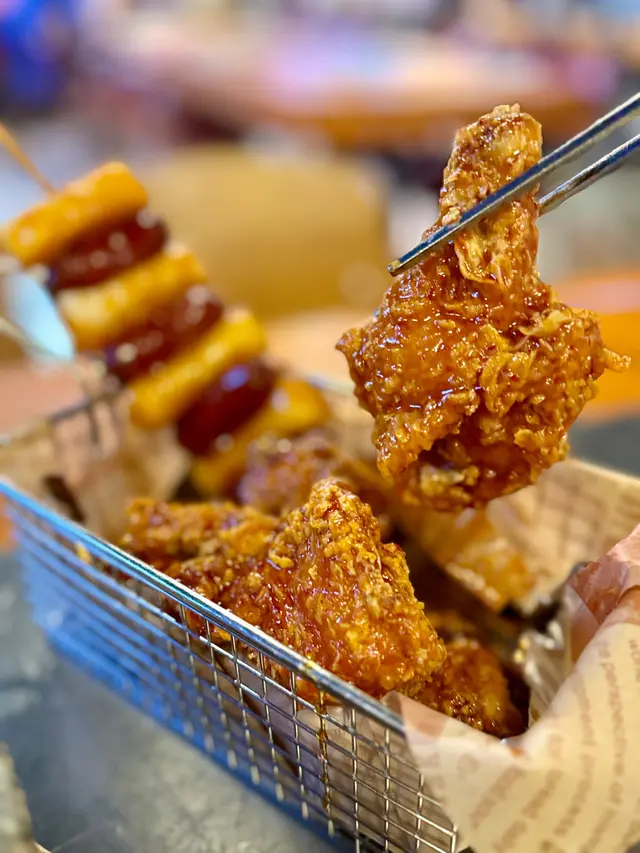 甜辣炸雞+香腸年糕串（半份）