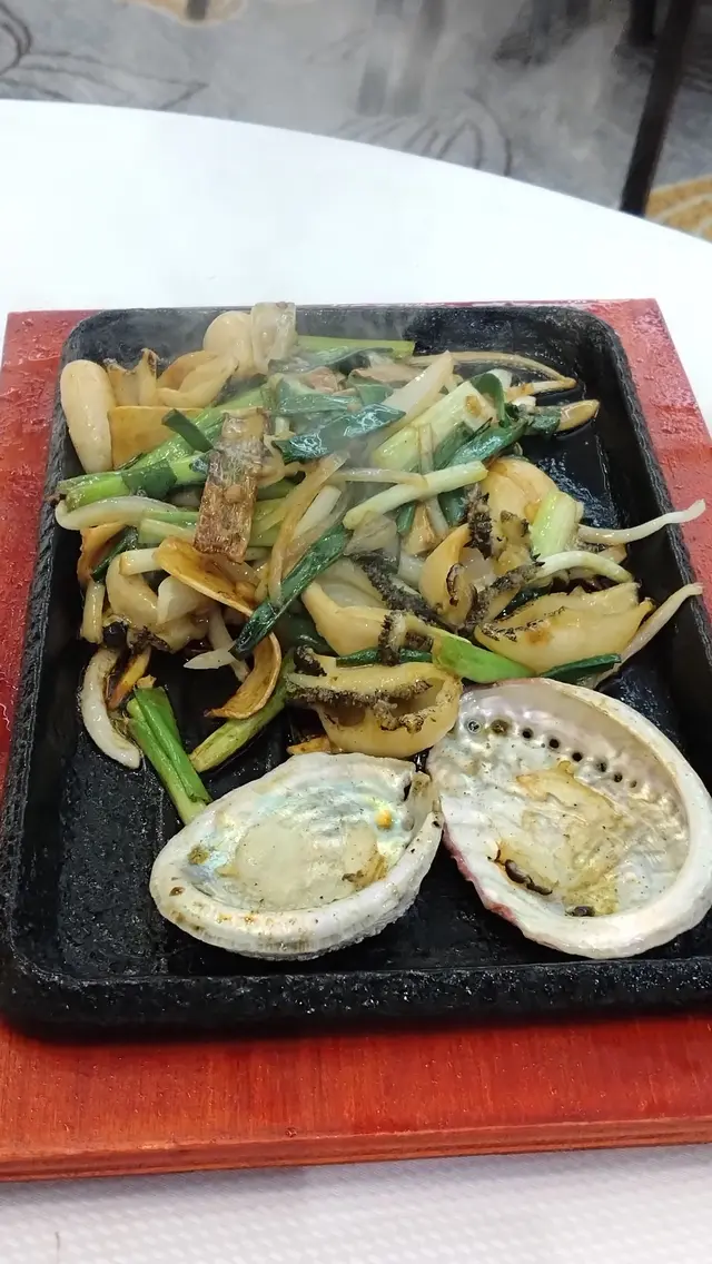 板燒薑蔥燒鮑魚