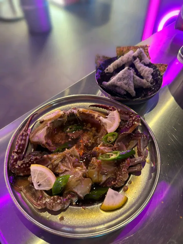 醬油蟹配脆脆紫菜