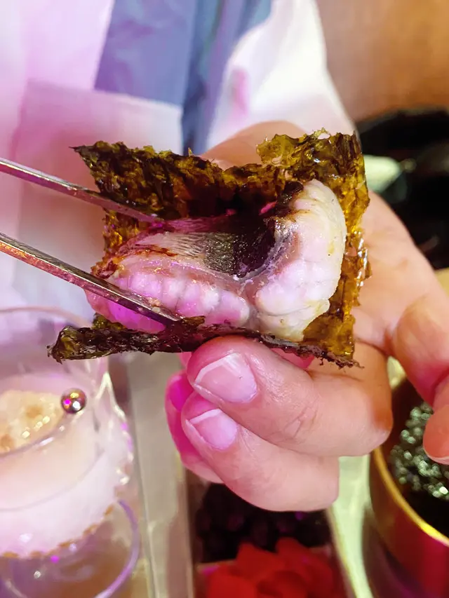 鐵板燒韓式鰻魚配烤紫菜