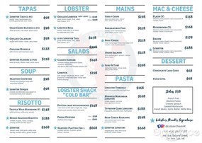 This is the updated A La Carte menu, available anytime of the day! Also worth to check their set lunch or dinner too!  - 西環的Lobster Shack
