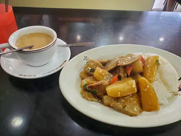 萝卜鱼松配咖啡