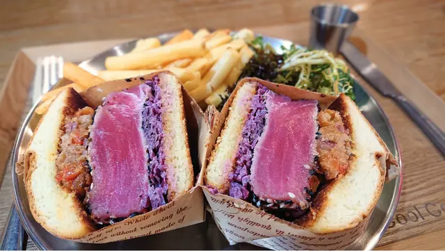 烤吞拿魚扒莎莎漢堡