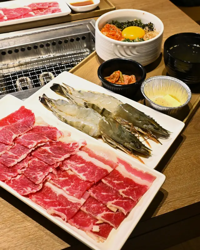 醬油味虎蝦配韓式拌飯套餐