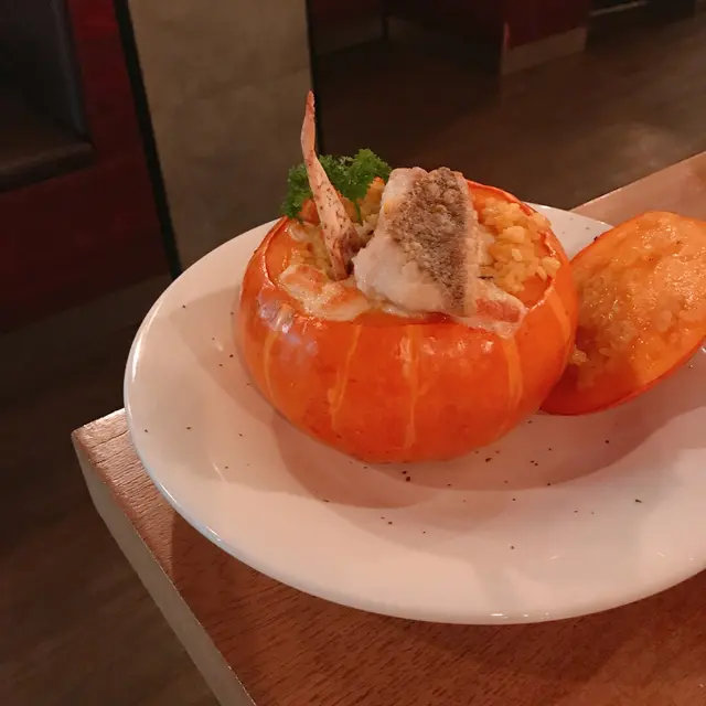 石班魚柳原隻南瓜意大利飯