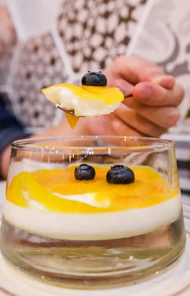 Panna Cotta with seasonal fruits Compote
