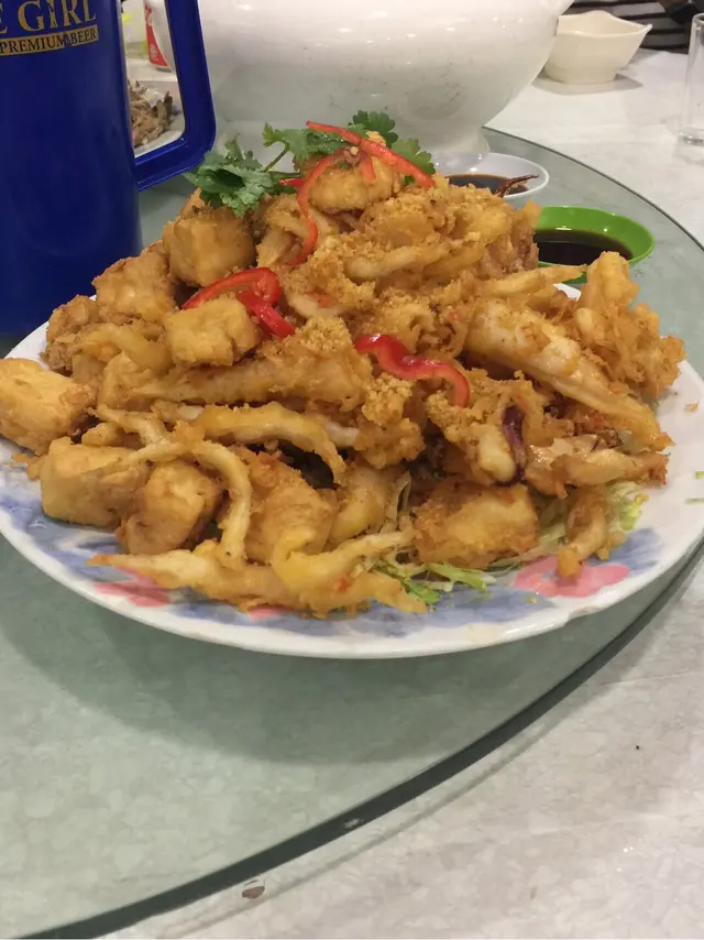 椒鹽豆腐、鮮魷
