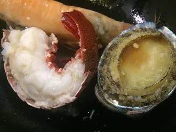 青龙虾、九孔鲍、海中虾