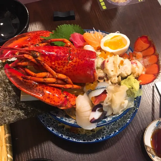 丼瀛龍蝦刺身雙層爆丼