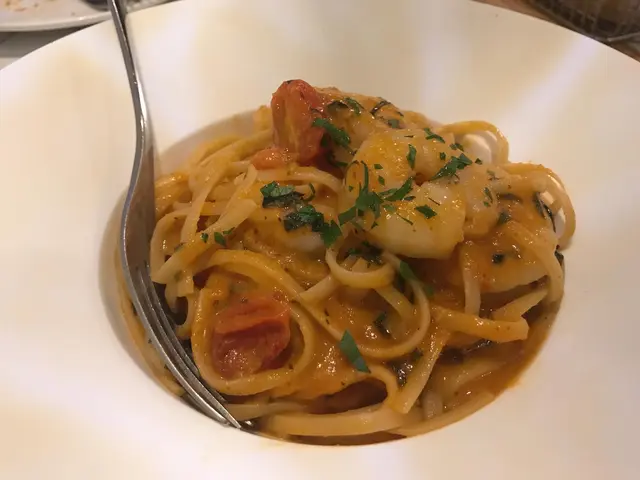 海蝦扁意粉配香濃忌廉汁