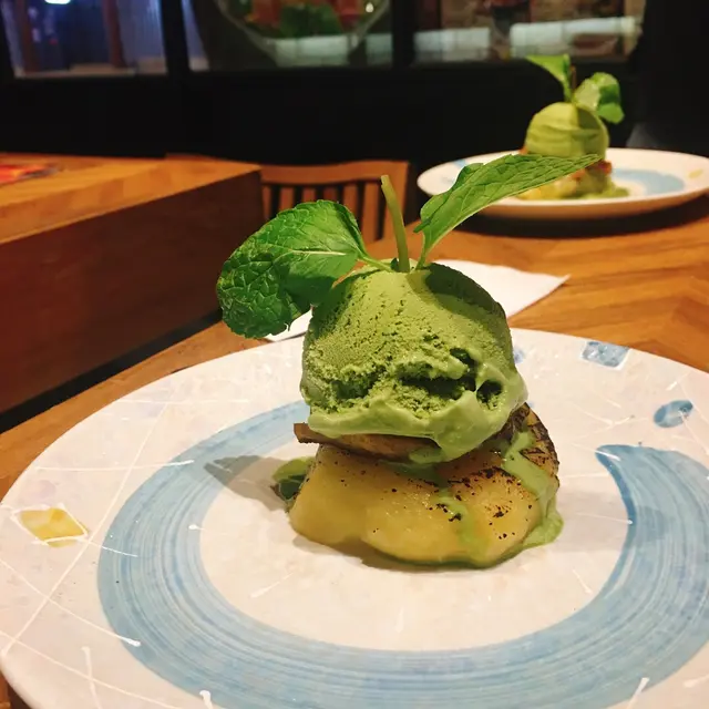 燒日本甜番薯配抹茶雪糕