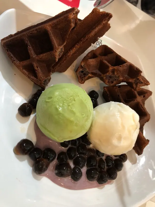 紫薯窩夫，半份