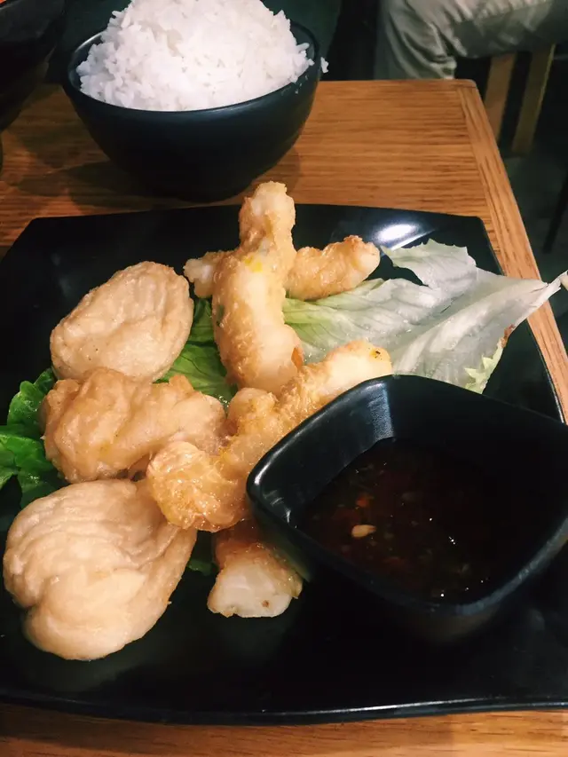 墨魚手指魚腐龍蝦湯泡飯(加半隻龍蝦)