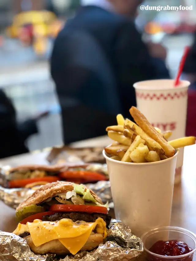 Cheese burger $85 | Bacon-cheese dog $70 | Fries (regular) $45 | Drinks (free-flow) $30