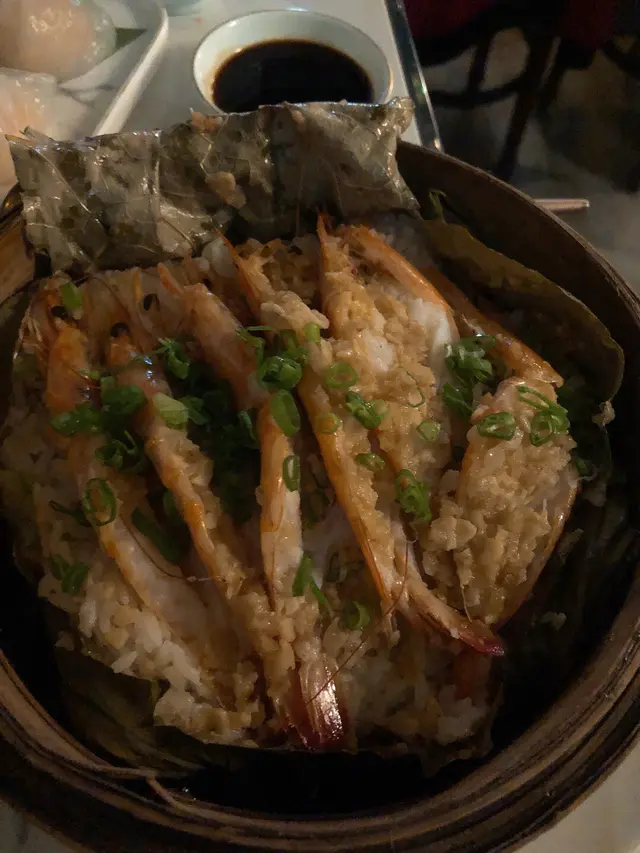 荷葉蒜蓉海蝦飯