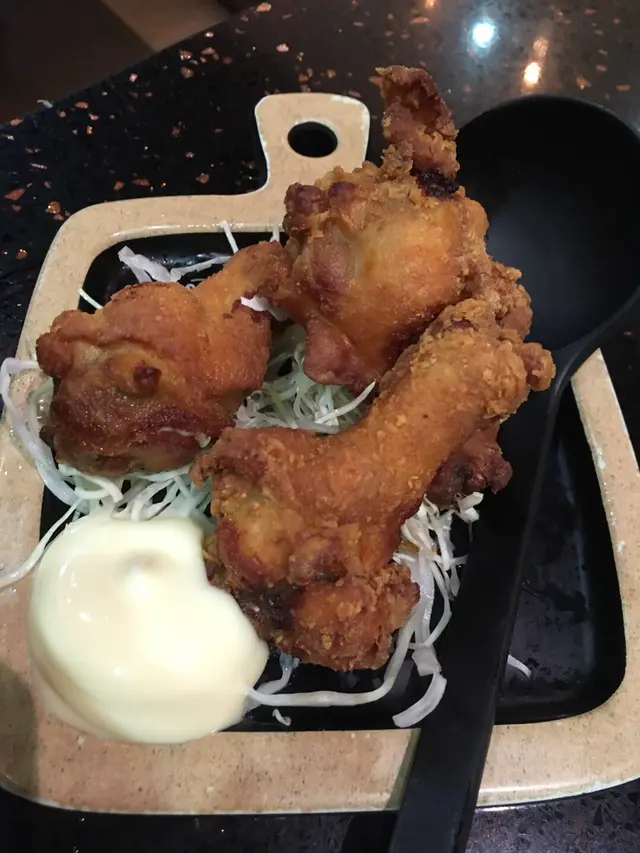 白咖喱鳥冬配炸雞