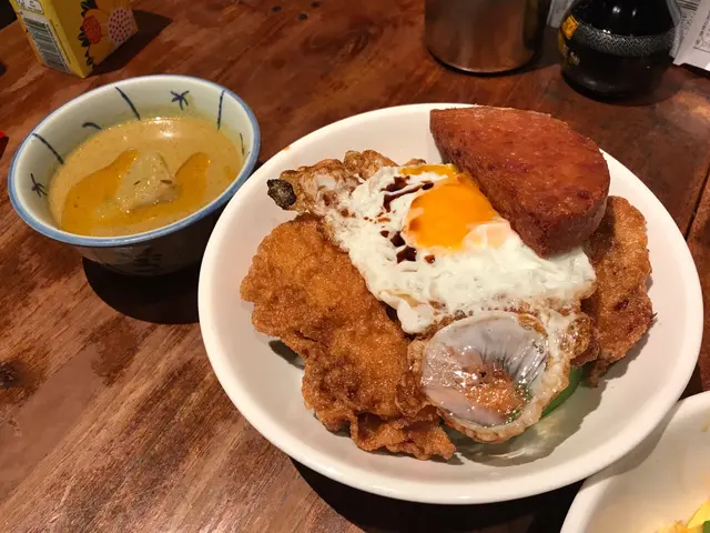 加了厚午餐肉($10)、煎蛋($8)