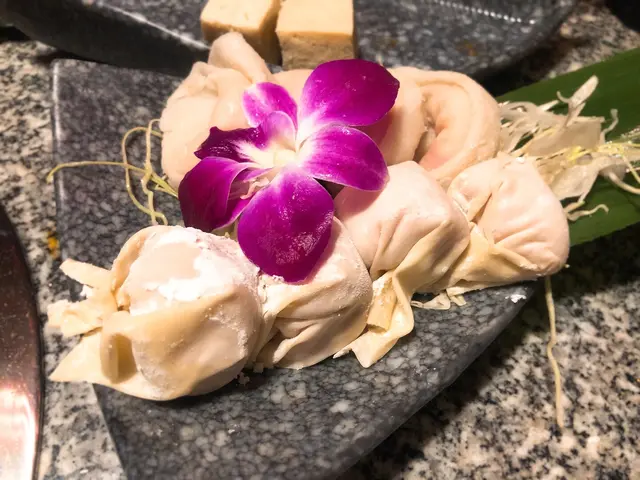 自家製鮮蝦雲吞拼魚皮餃