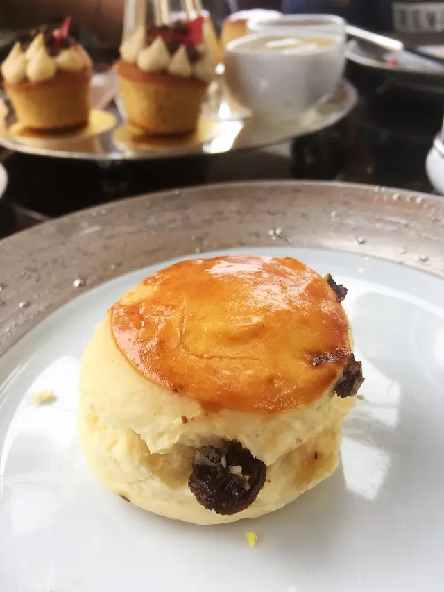 Raisin  Scone  with  jam  and  clotted  cream