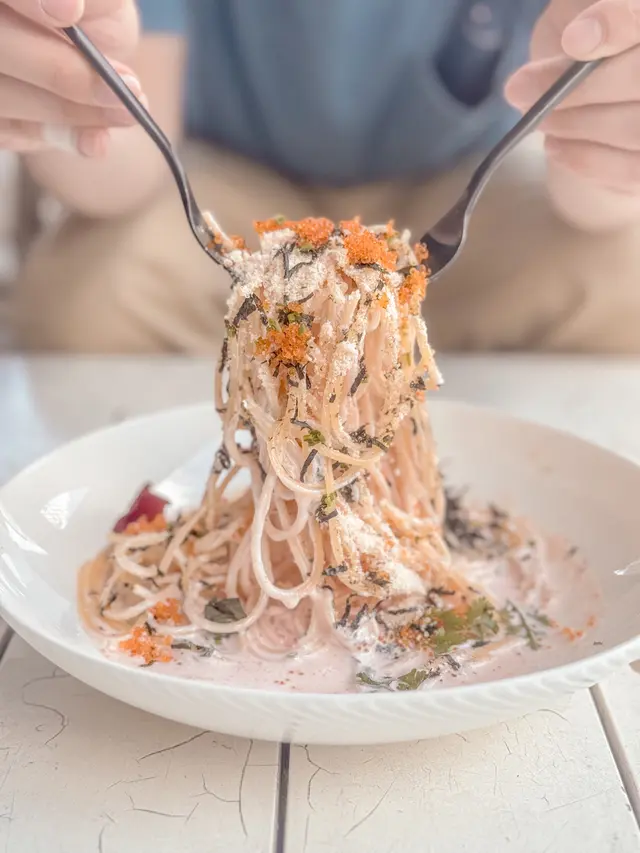 明太子紫菜紫蘇忌廉意粉