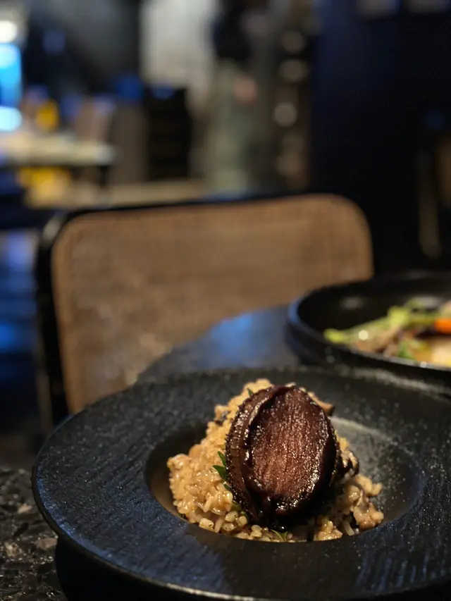 和風原隻璣煮鮑魚配野菌意大利飯