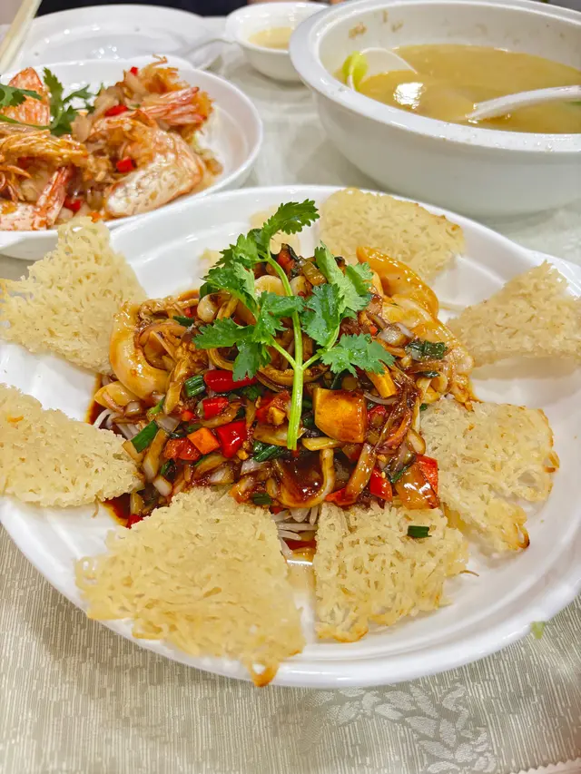 豉椒炒蟶子皇配粘米餅