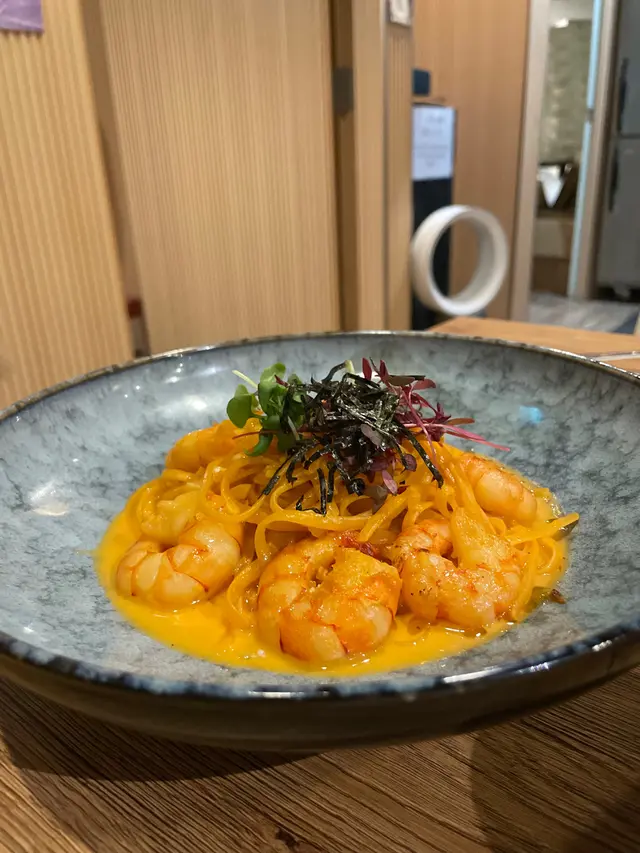 大蝦海膽醬忌廉意大利麵