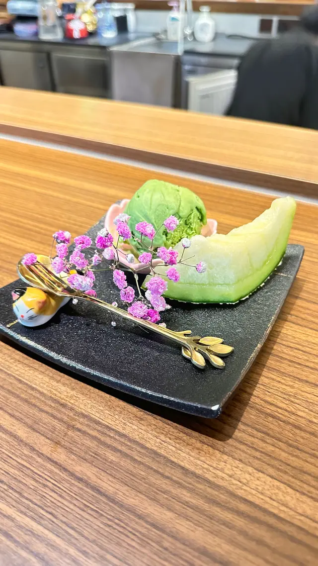 綠茶雪糕配蜜瓜