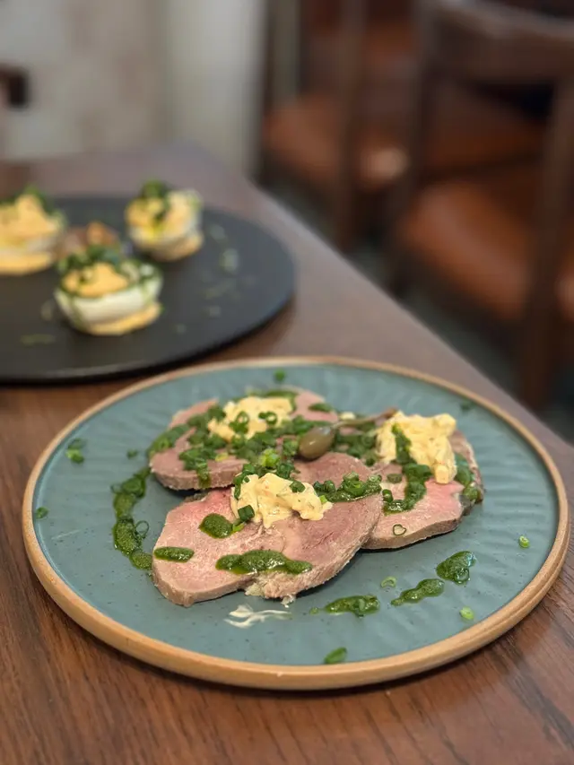 Beef tongue carpaccio