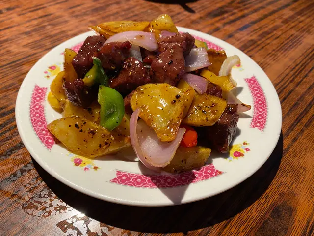 黑椒蜜餞薯仔牛柳粒