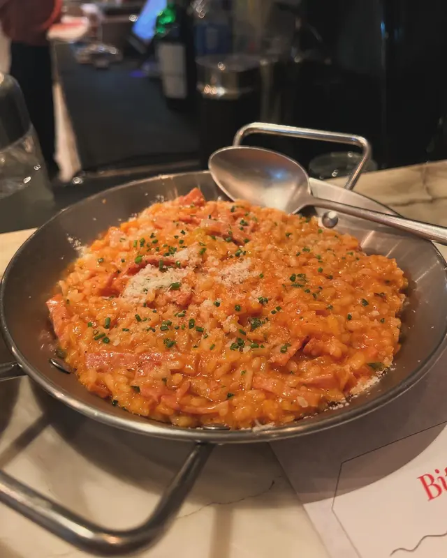 Tomato Cheese and Bacon Risotto