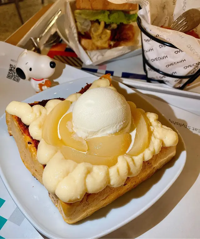 日本白桃吉士忌廉法式吐司