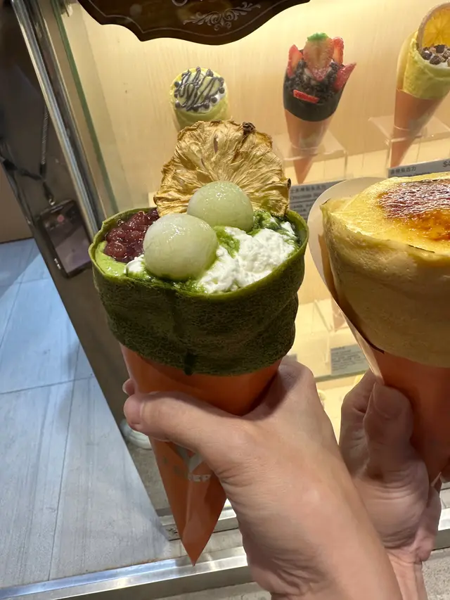 抹茶紅豆白玉可麗餅