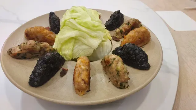 三色煎豚肉餅