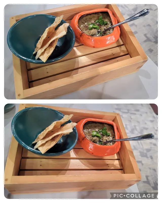 蟹味噌甲羅燒配燒鱈魚乾