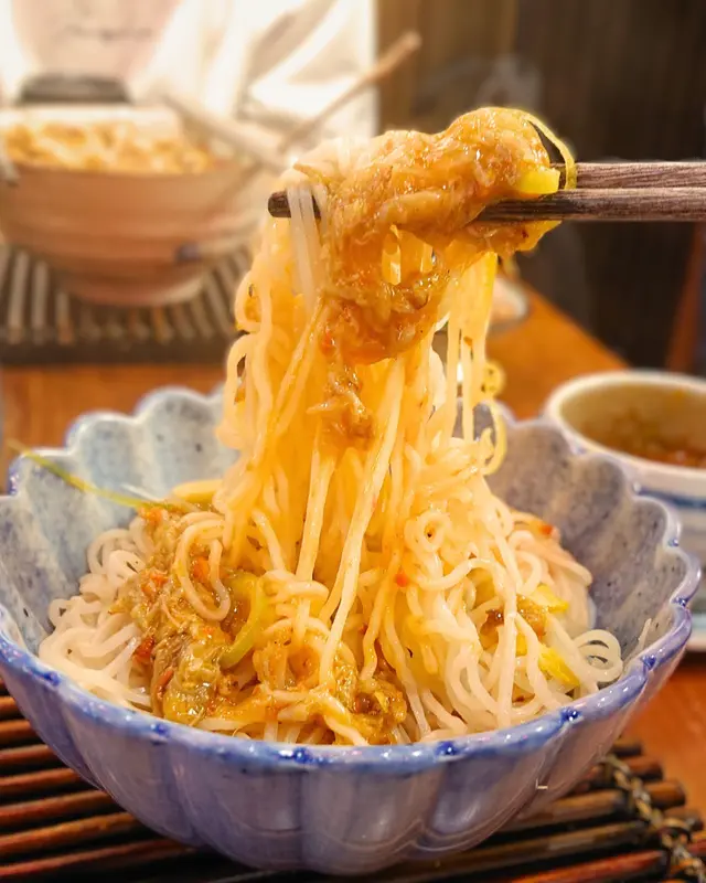 鮮蟹粉沾麵
