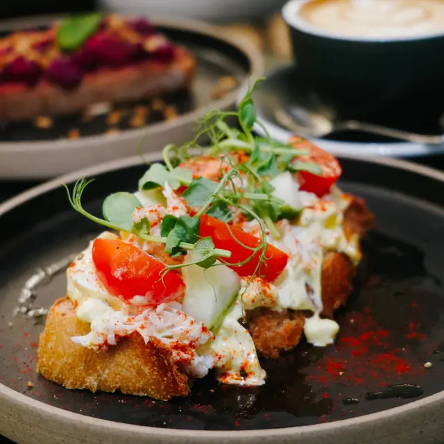 Lump crab toast
