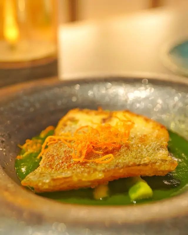 青花椒焗黃花扒