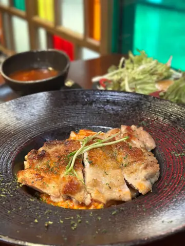 烤鸡肉鲜茄意大利饭