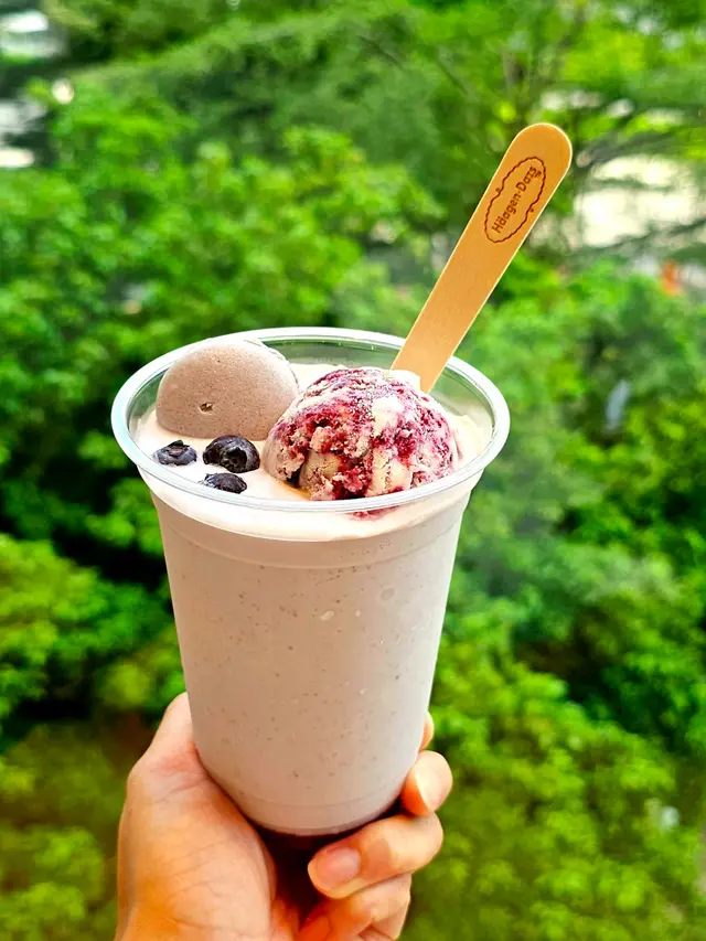 仲夏藍莓馬卡龍雪糕特飲