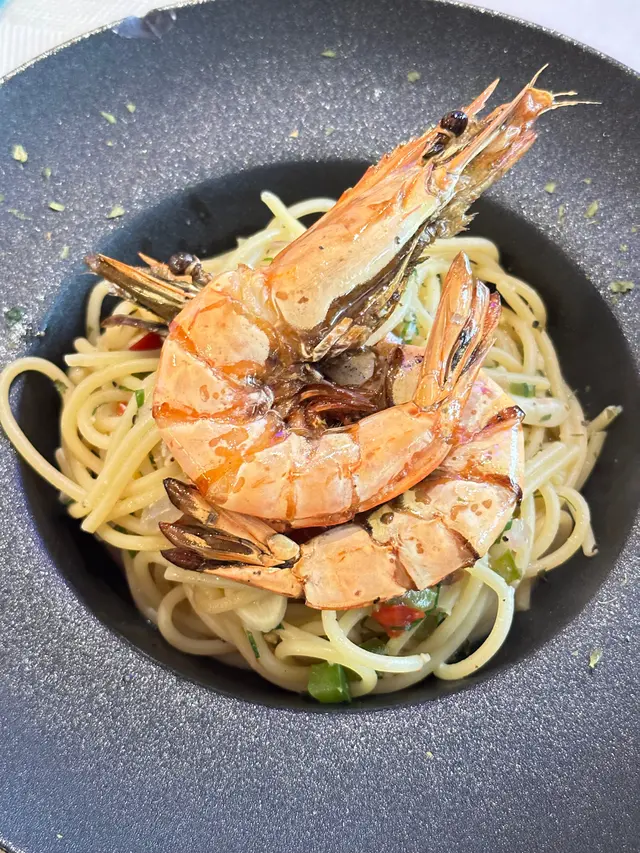 意式輕煎虎蝦蒜片意大利粉
