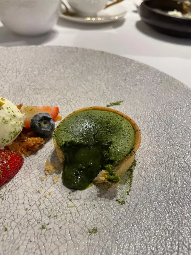 Smoked Matcha Lava Tart