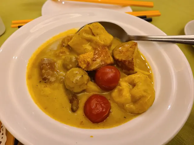 椰香咖喱素雜錦 配法包