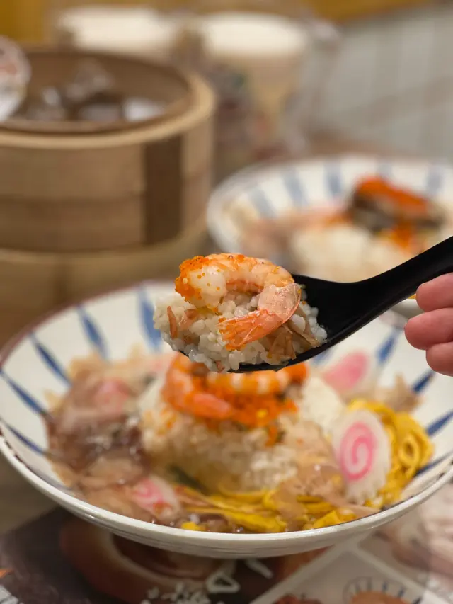 櫻花蝦蟹籽大蝦香片茶湯飯