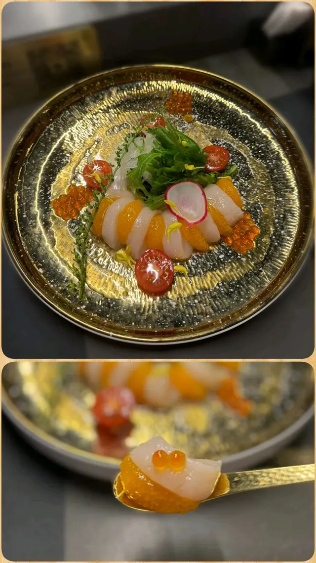 日式金柑帆立貝刺身