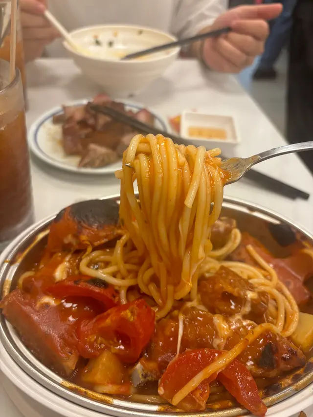 厚切豬排焗意粉